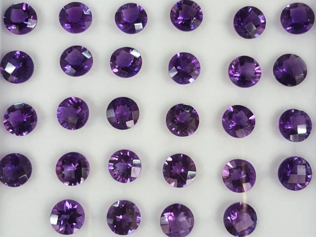 Amethyst Round Checker Board