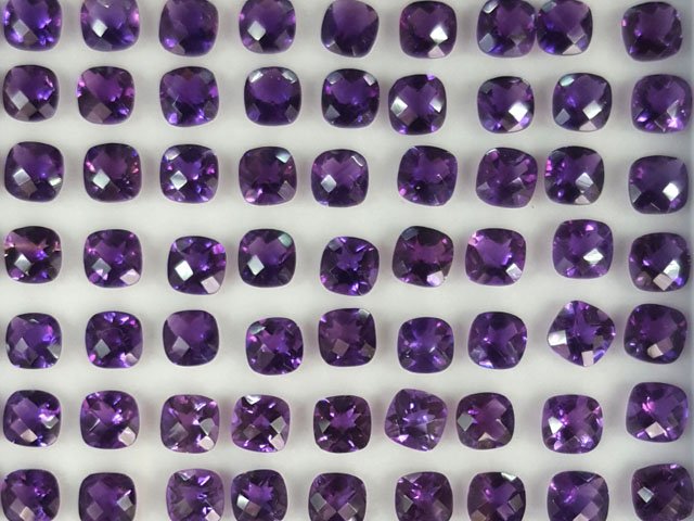 Amethyst Cushion Checker Board