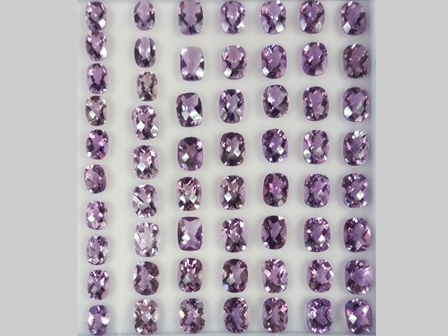 Amethyst Cushion Checker Board