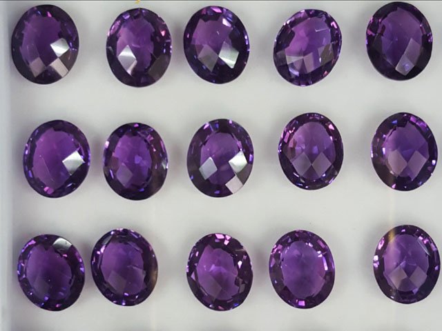 Amethyst Oval Checker Board