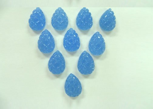 Chalcedony Blue Pineapple Cut