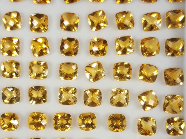 Citrine Cushion Checker Board