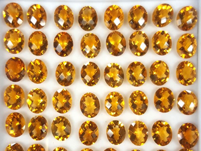 Citrine Oval Checker Board