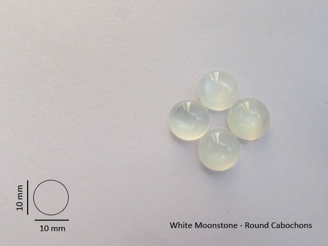 White Moonstone Round Cabochon