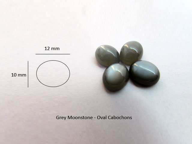 Grey Moonstone Oval Cabochon
