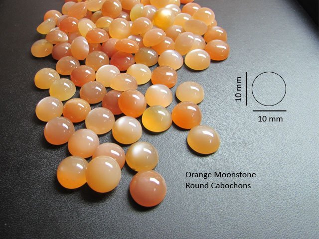 Orange Moonstone Cabochon