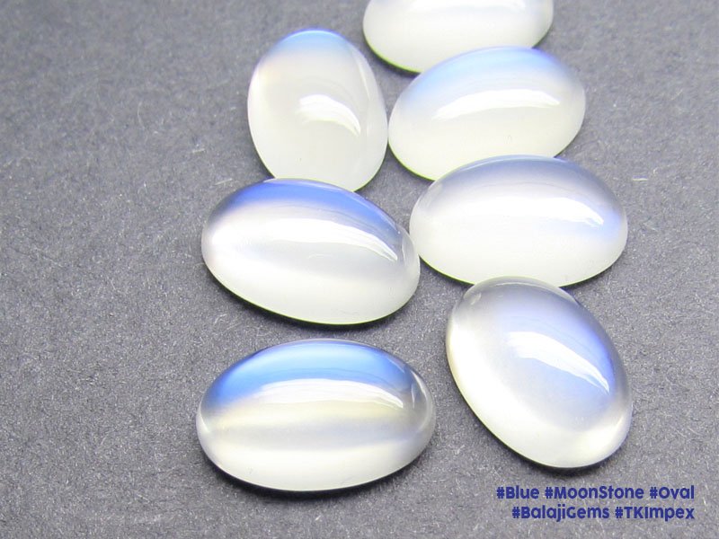 Blue Moonstone Oval Cabochon