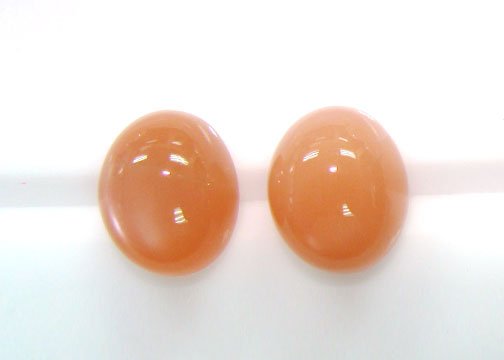 Orange Moonstone Oval Cabochon