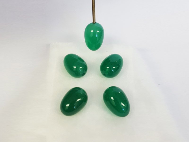 Papaya Shaped Green Agate