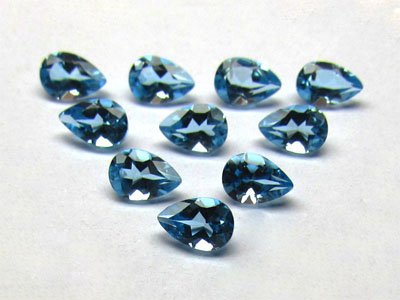 Swiss Blue Topaz Pears